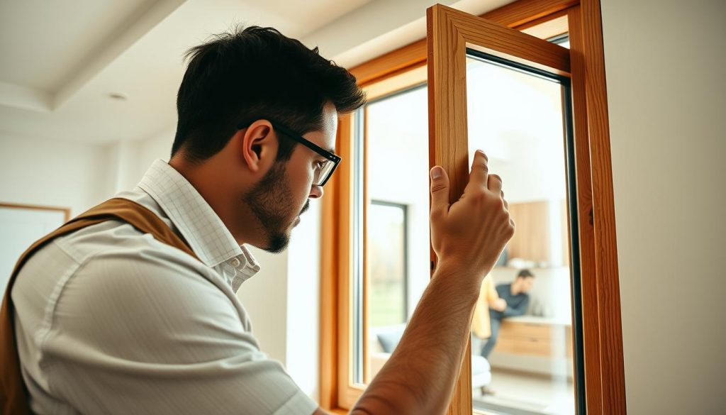 Holzfenster Installation